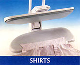 ironing shirts with ironing press